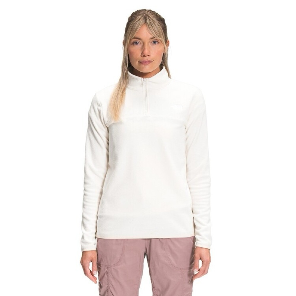 The North Face Women's TKA Glacier Quarter Zip Fleece XL Gardenia White
